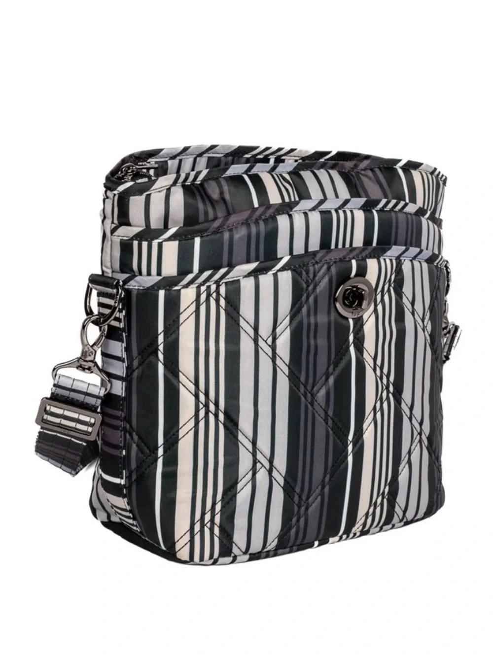 Lug Adagio Crossbody in Lovestripe Black NWT